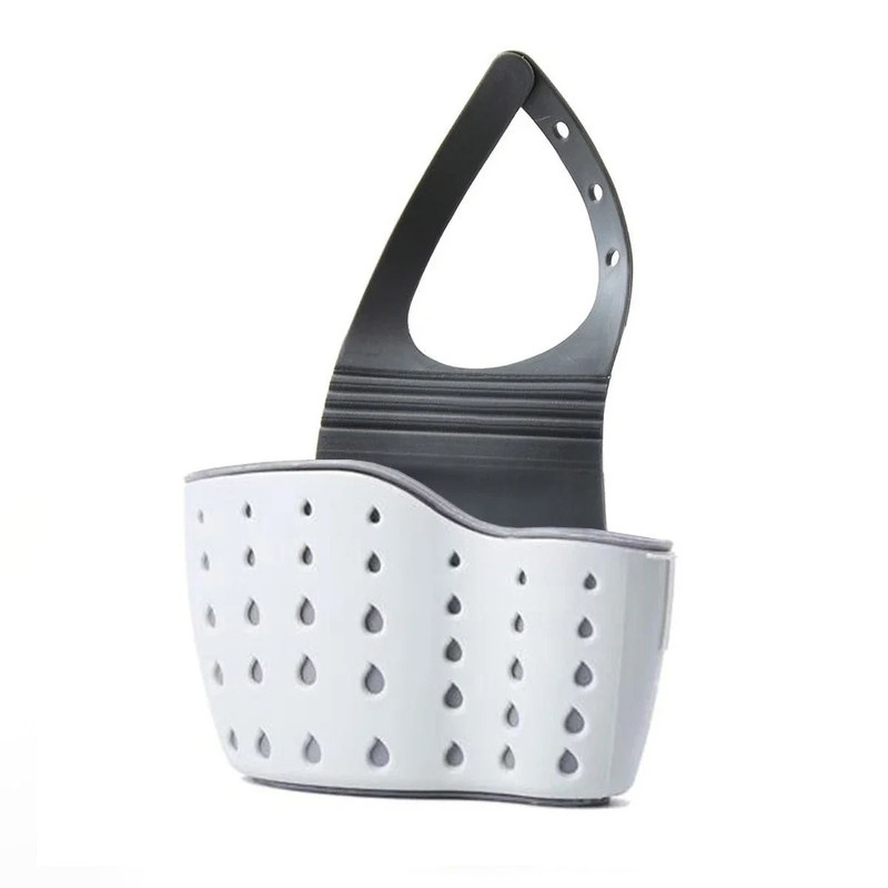 Kitchen Sink Holder Hanging Drain Basket Adjustable Soap Sponge Shelf Organizer 8