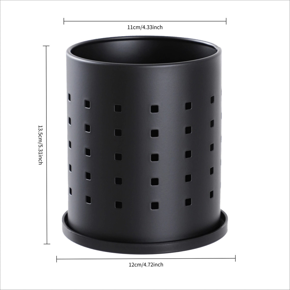 Stainless Steel Silverware Holder Large Capacity Cutlery Organizer With Drain Holes 6