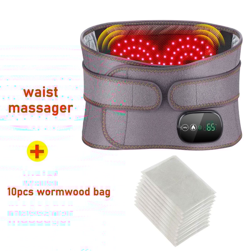 Electric Heating Waist Massager Belt Vibration Hot Compress Support With 3Level Adjustment 9