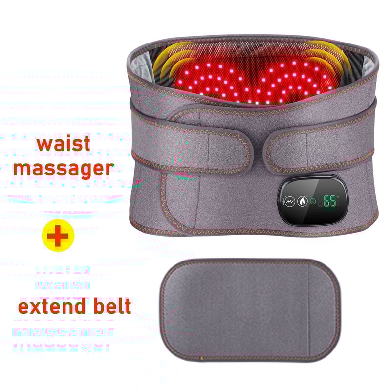 Electric Heating Waist Massager Belt Vibration Hot Compress Support With 3Level Adjustment 10