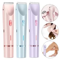 women electric razor 2 in 1 dual head bikini trimmer wet dry use