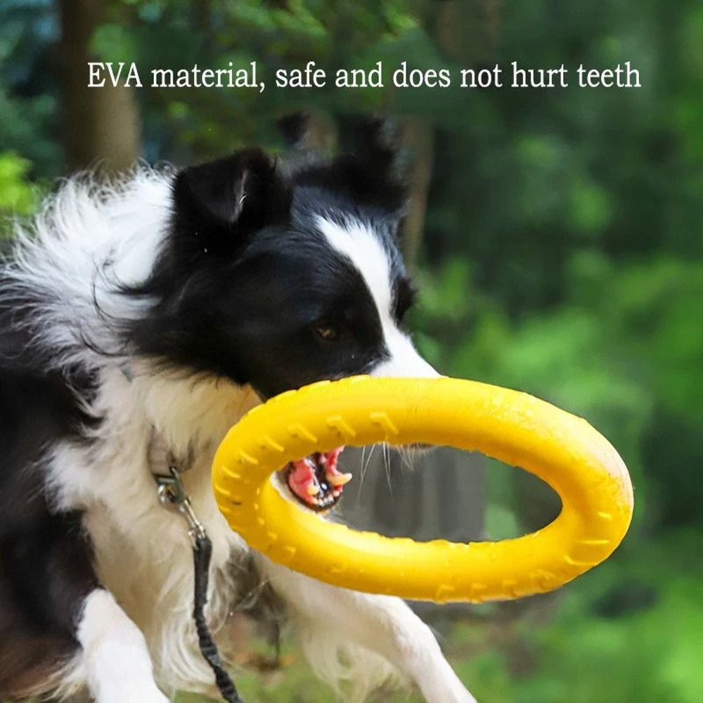 EVA Dog Toy Set 4Pack Flying Disc Ball Tug Rope Chew Proof Teeth Cleaning Set 2