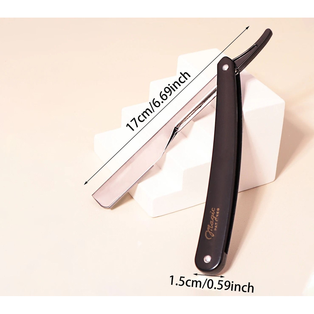 Straight Edge Shaver Manual Folding Razor For Hair Wigs And Men 5