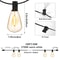 100ft Outdoor String Lights ST38 Globe LED Patio Lights With 24 Edison Vintage Bulbs 1