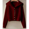Spring Autumn Women Leisure Solid Color Knitted Retro Lady Long Sleeve Cardigan Knit Top 3