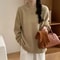Oversized Loose Round Neck Sweater For Women Autumn Winter Knit 12