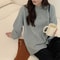 Oversized Loose Round Neck Sweater For Women Autumn Winter Knit 1