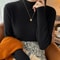 Vintage Waffle Knit Turtleneck Sweater For Women Autumn Winter 4
