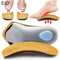 Leather Orthotic Insoles Heel Cushion Foot Support Pads 0