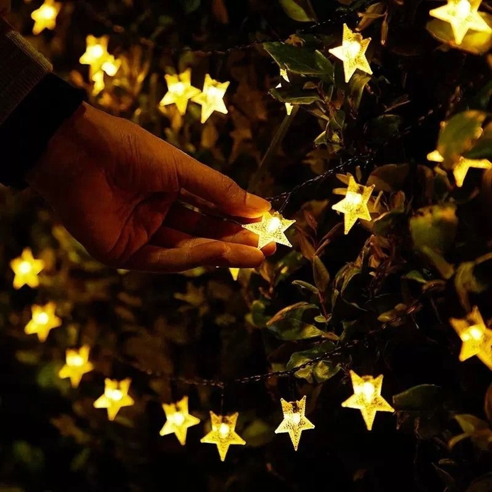 LED Solar Star String Lights Outdoor Waterproof Solar Powered Fairy Lights For Patio Garden Yard Po 1