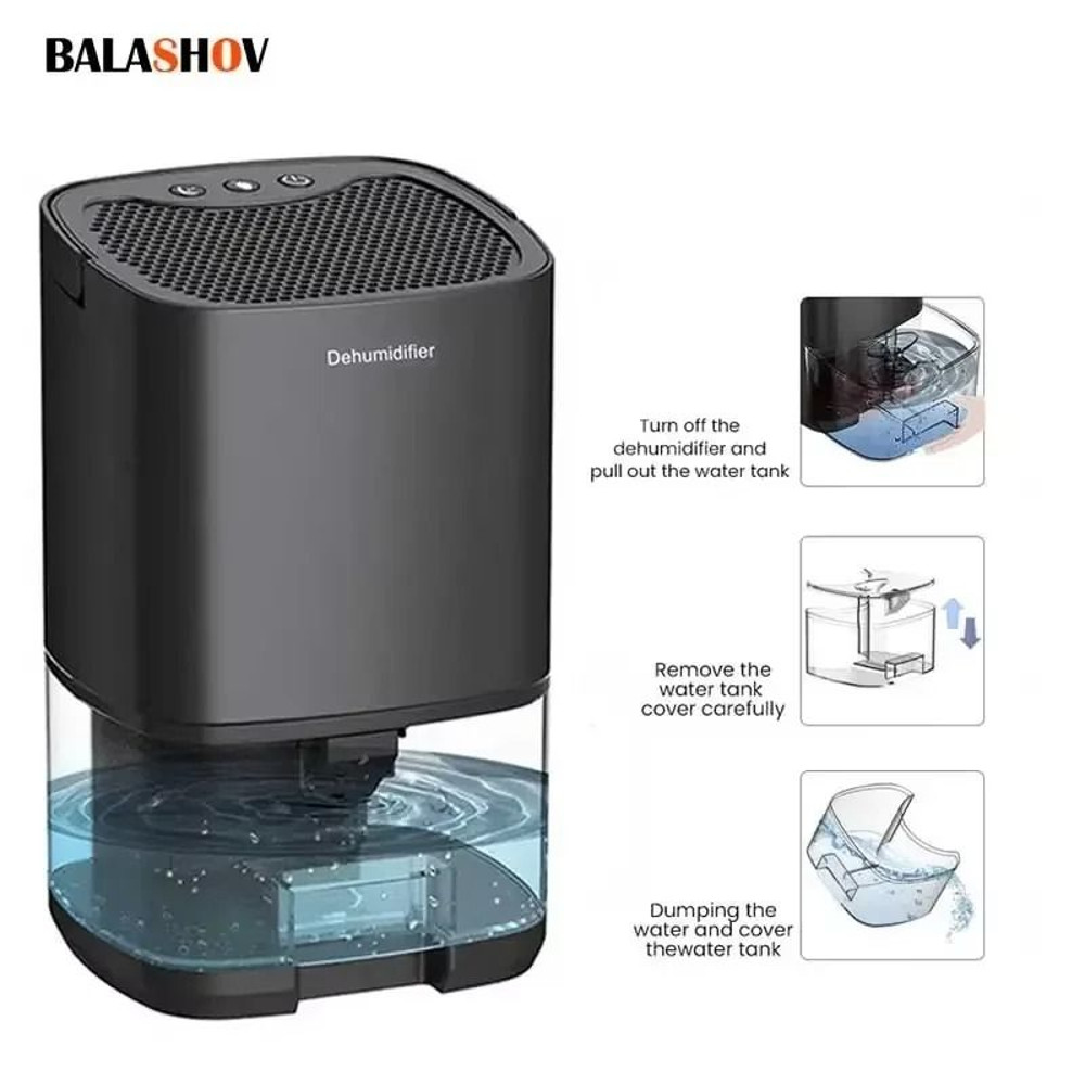 Portable Air Dehumidifier Mute Moisture Absorber Dryer For Home Bedroom Office Kitchen 0