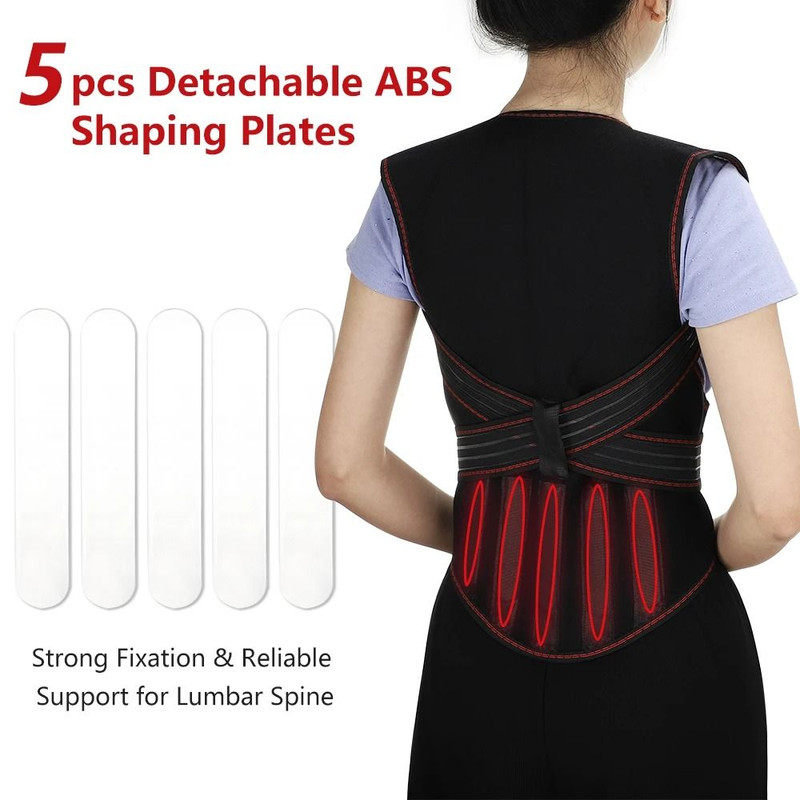 Self Heating Back Support Waist Brace Magnetic Heating Corrector Belt Back Posture Corrector Spine 5