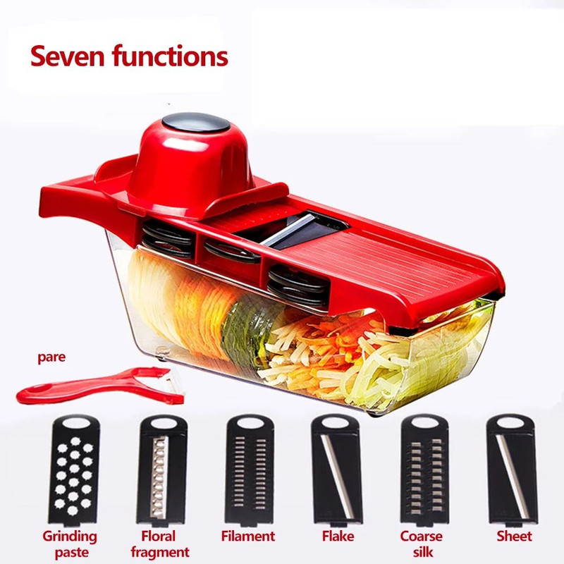 Vegetable Cutter With Steel Blade Slicer Potato Peeler Carrot Cheese Grater Kitchen Accessories 2
