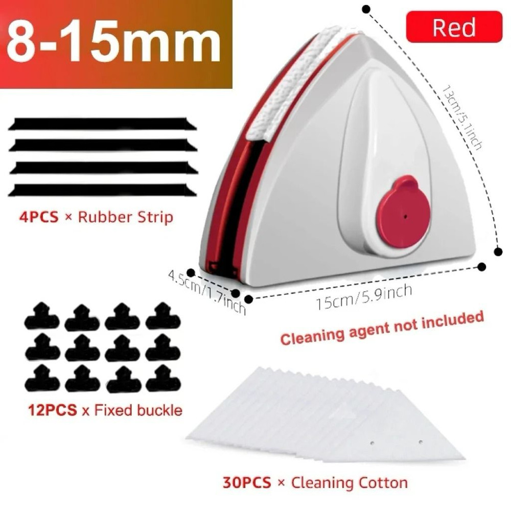 Magnetic Window Cleaner Brush Double Side Automatic Water Discharge Wiper Glass Window Cleaning Too 9