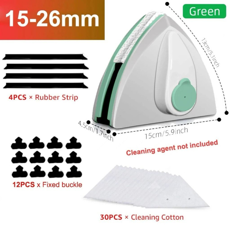 Magnetic Window Cleaner Brush Double Side Automatic Water Discharge Wiper Glass Window Cleaning Too 8