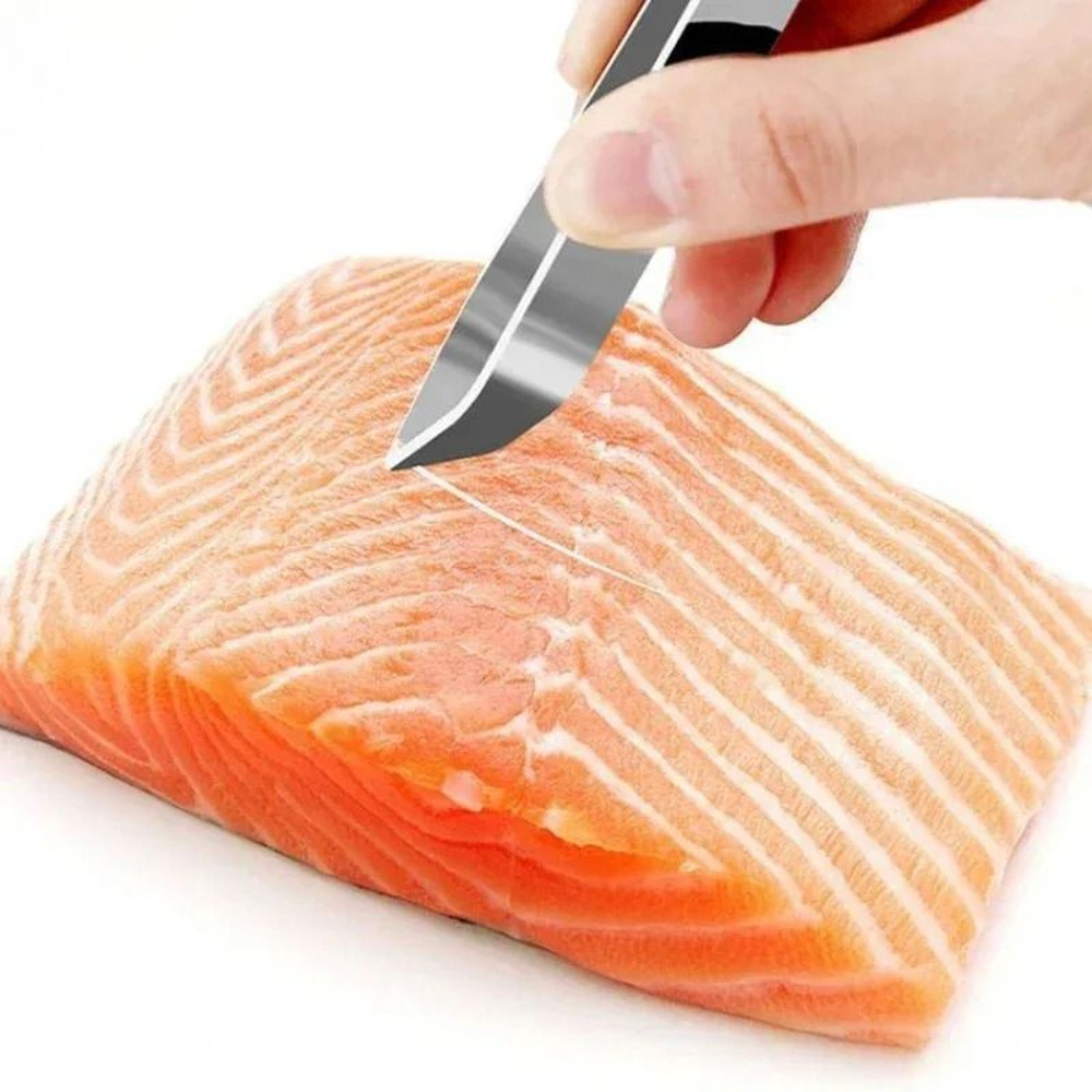 Stainless Steel Fish Bone Tweezers Pincer Puller Remover Tongs Kitchen Gadget 1
