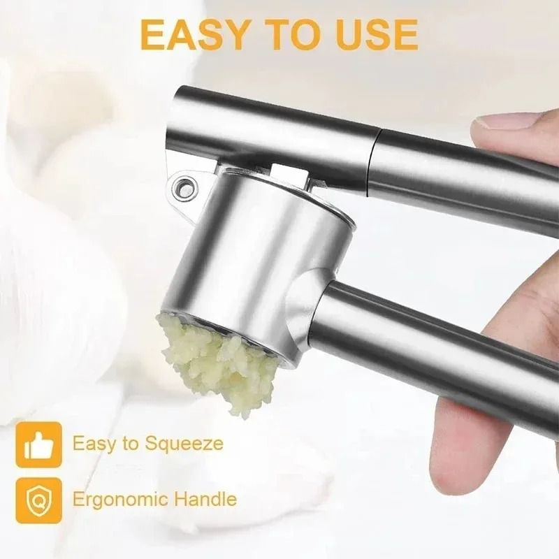 Stainless Steel Garlic Press Mincer 7 In Extended Edition Rust Proof Kitchen Gadget 4