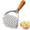 Aluminum Manual Potato Masher Meat Press Tool With Wood Handle 0