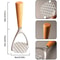 Aluminum Manual Potato Masher Meat Press Tool With Wood Handle 1