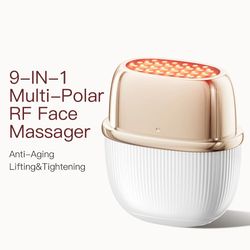 anlan multi polar rf beauty device ems facial lifting skin tightening 24k gold