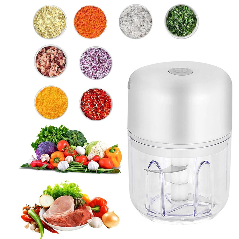 Portable Electric Garlic Chopper Wireless Mini Food Processor 100 Ml 250 Ml 0