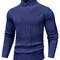 Men Shawl Collar Cable Knit Pullover Sweater Fleece Woolen Solid Color 8