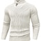 Men Shawl Collar Cable Knit Pullover Sweater Fleece Woolen Solid Color 7
