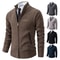 Men Stand Collar Thick Warm Cardigan Sweater Winter Casual Coat 0
