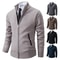 Men Stand Collar Thick Warm Cardigan Sweater Winter Casual Coat 2