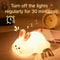 LED Night Light Cute Panda Sheep Rabbit Touch Silicone USB Rechargeable Table Lamp 3