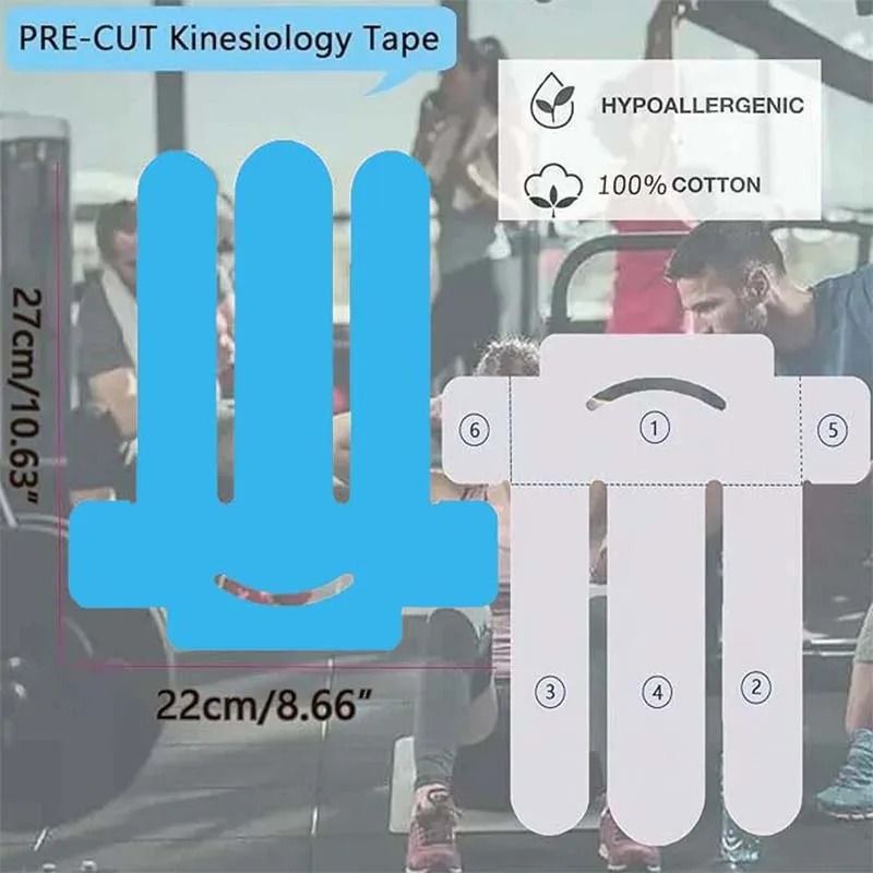 Kinesiology Tape For Shoulder Pain Relief Cotton Breathable Elastic Sports Tape 8 Pcs 2