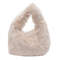 Solid Color Faux Fur Bag For Women Winter Soft Plush Handbag Tote 6