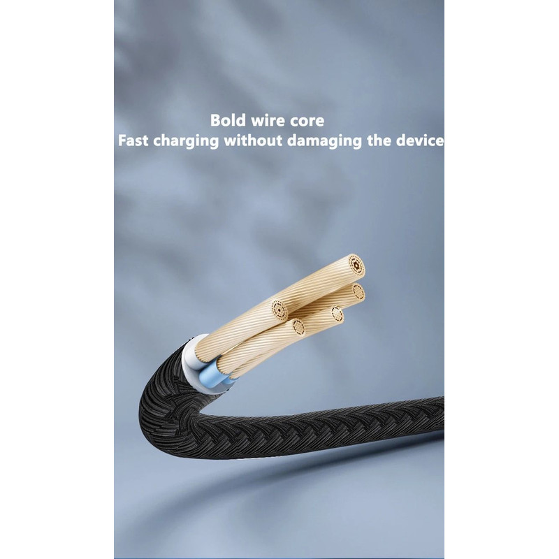 PD 30W Charger Cable USB A To Type C Lightning Fast Charging Data Line 3