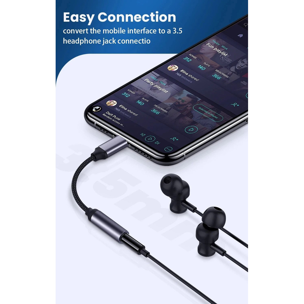 IOS To 35 Mm Jack Cable Adapter AUX For IPhone 12 13 14 Pro Headphone Connector Audio Splitter 1