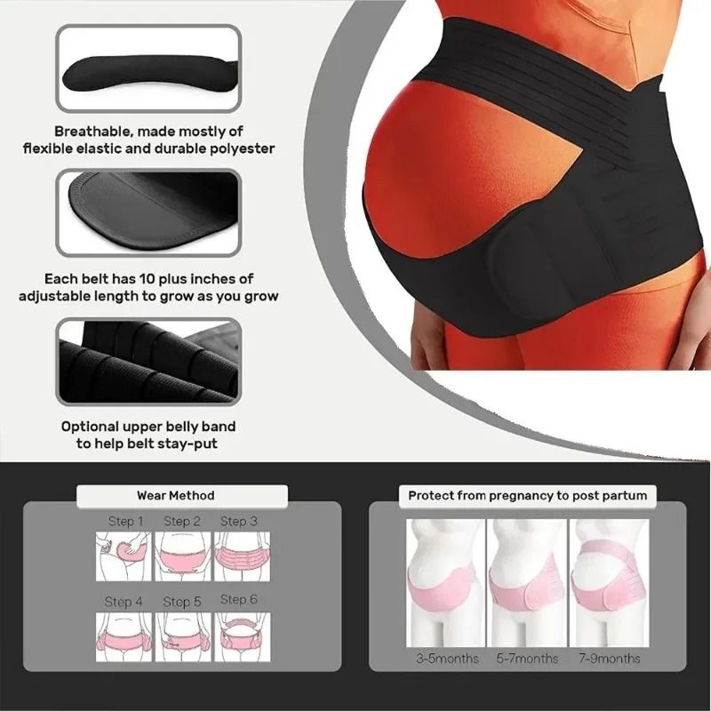 Maternity Support Belly Band Adjustable Waist Care Pregnancy Abdomen Brace 5