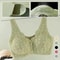Soft Cup Front Button Bra Breathable Wireless Tank Top Lace Large Size Bra 1