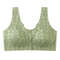 Soft Cup Front Button Bra Breathable Wireless Tank Top Lace Large Size Bra 5