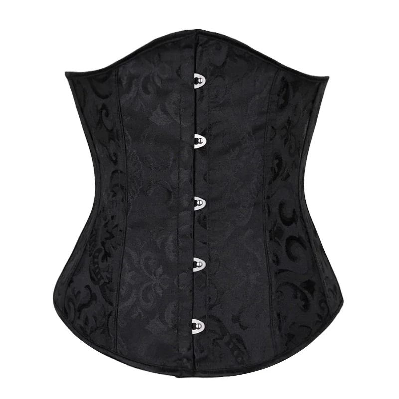 Underbust Corset Floral Push Up Boned Bustier Gothic Corset For Women 1