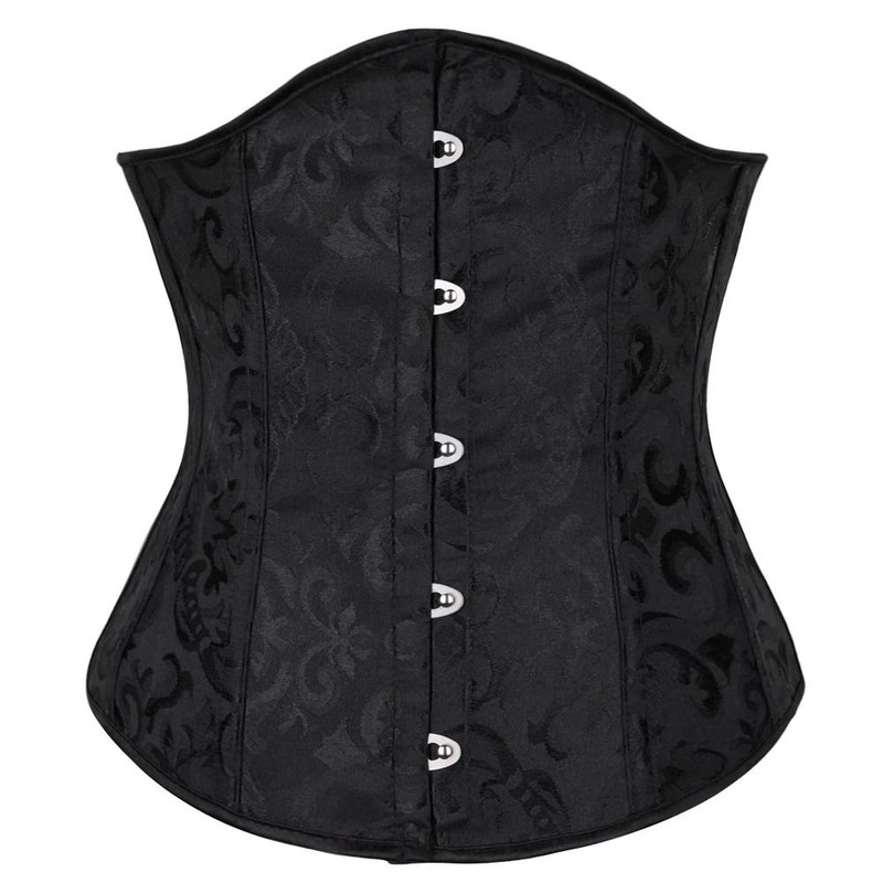 Underbust Corset Floral Push Up Boned Bustier Gothic Corset For Women 5