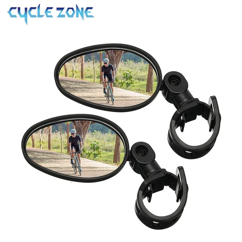 2PCS Bicycle Rearview Mirror 360 Degree Adjustable Rotatable Universal Handlebar Rear View Mirrors 0