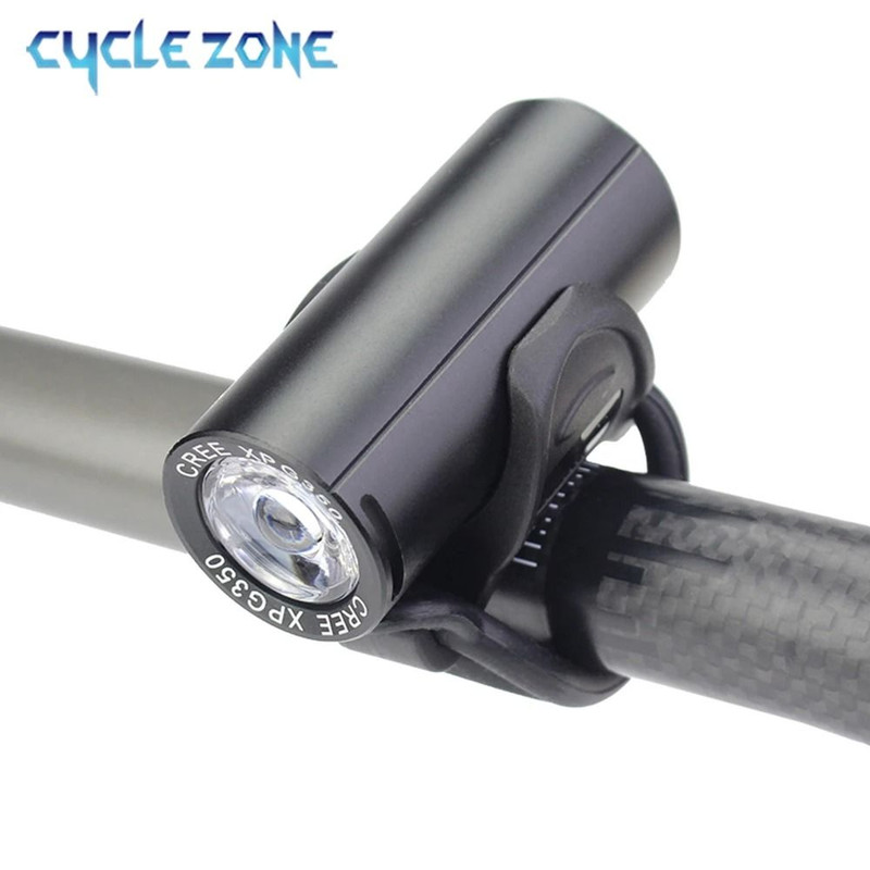 XPG LED Bike Light USB Rechargeable 350 Lumens Front Bicycle Headlight Waterproof Cycling Flashligh 0