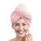 Solid Color Hair Towel Textured Dry Hair Cap Wrap 98 X 255 In Absorbent For Women 11