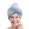 Solid Color Hair Towel Textured Dry Hair Cap Wrap 98 X 255 In Absorbent For Women 6