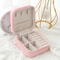 Single Layer Travel Jewelry Box Women Leather Storage Box Classic Black White Pink 4