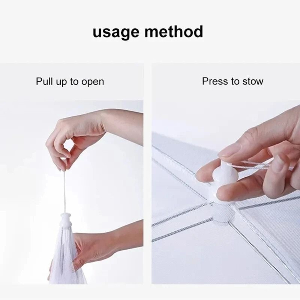 Mesh Food Cover Folding Washable Insect Proof Dish Net Protection For Home Kitchen 4