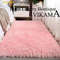 VIKAMA Silk Wool Solid Colour Rug Luxury Soft Non Slip Washable Mat For Living Room Bedroom 0