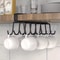 Home Simple Kitchen Double Row Hook Rack Hanging Traceless Iron Cup Hook Hanging Shelf For Kitchen 0