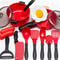 Kids Cooking Kitchen Play Set With Fruit Cutting Utensils And Pretend Play Accessories 6