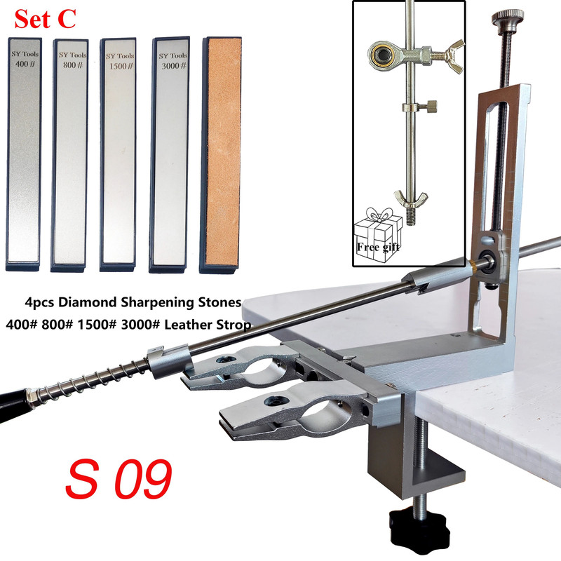 Professional Fixed Angle Knife Sharpener System With Diamond Stones Set 9