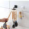 Kitchen Organizer Swivel Hooks Hole Free Multifunctional Rotatable Hooks 4